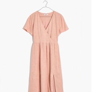 Madewell Linen-Blend Clara Midi Dress